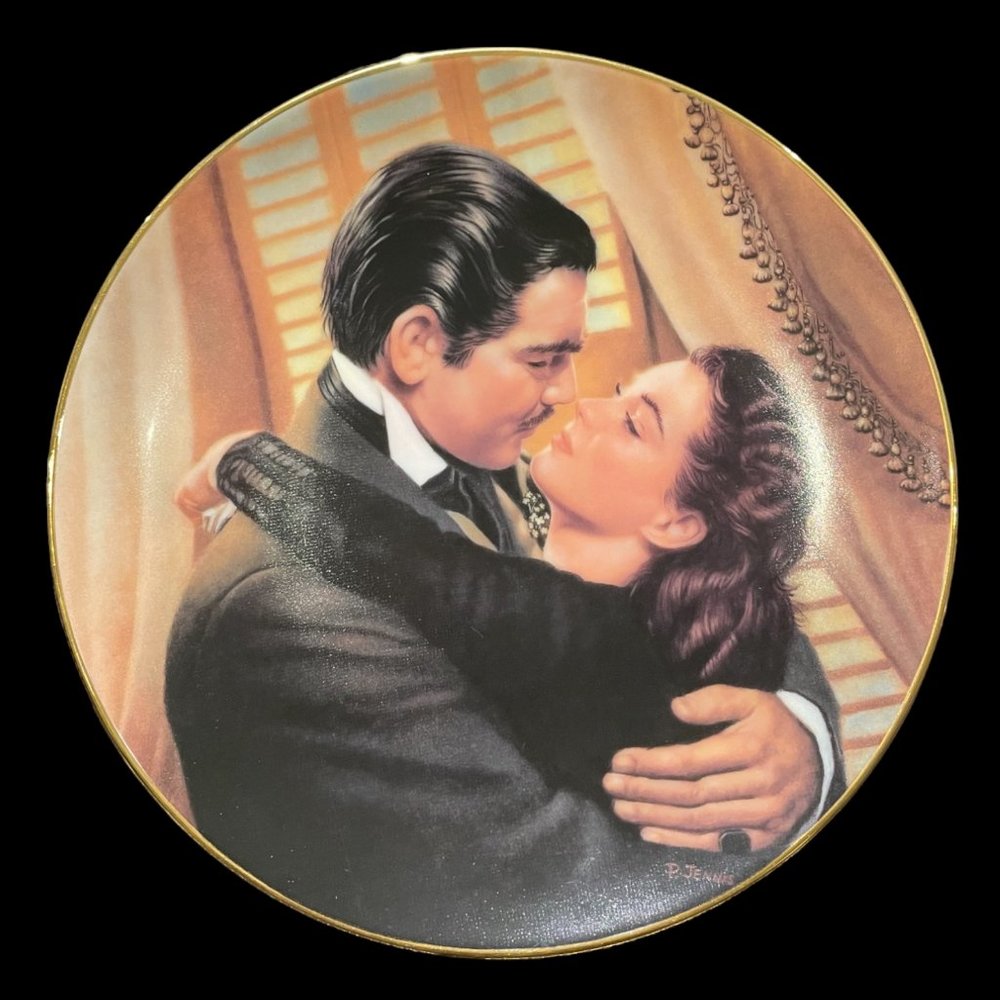 Vintage Gone with the Wind Collector Plate "Marry me Scarlett!" by Paul Jennis,
